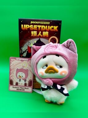 Sadness Tintel Duck Plush Keychain - Pink